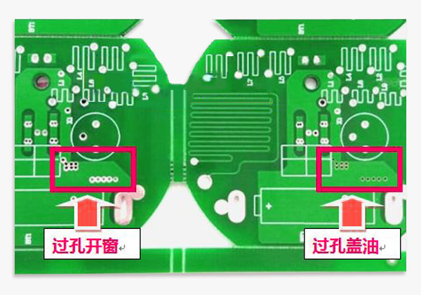 过孔盖油”和“过孔开窗”如何正确区分 过孔盖油与过孔开窗的区别